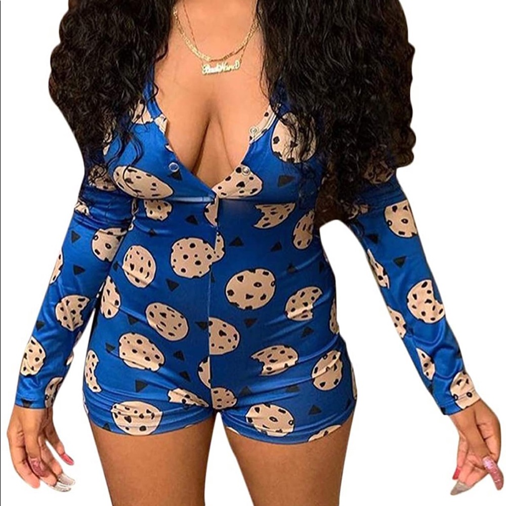 Blue Cookies Adult Onesies